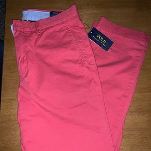 Polo Ralph Lauren straight stretch fit chino pants. Size 32x32. Nantucket Red.